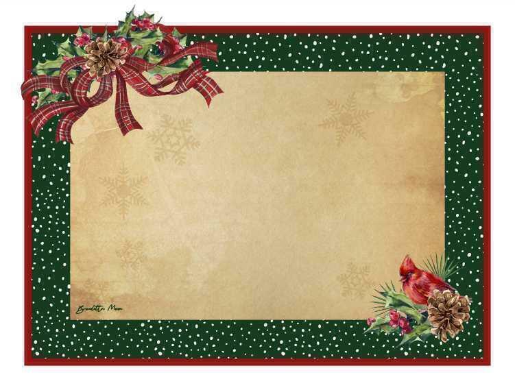 Lugar Americano Retangular Coleção Natal Laço